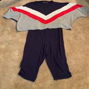 Boohoo biker short set